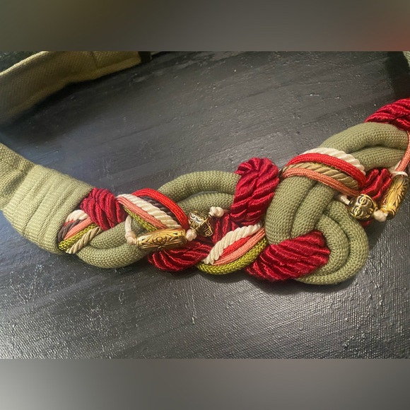 [Vintage] Cool, woven belt with beads main image 10
